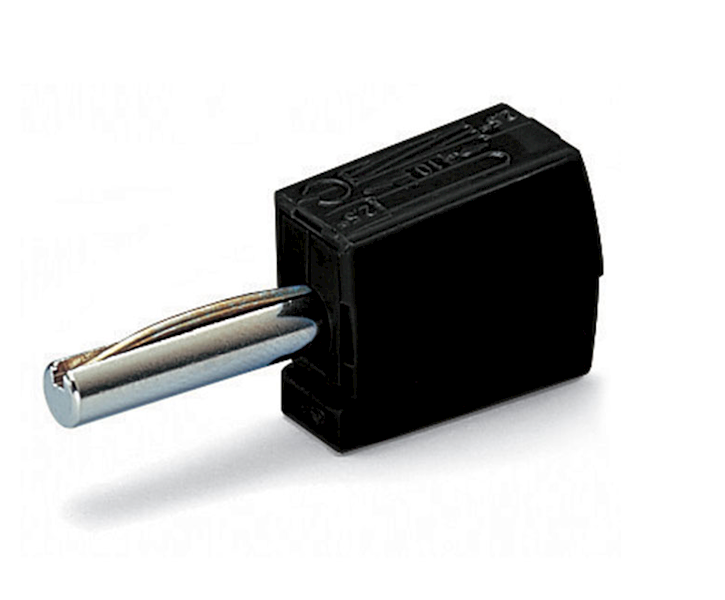WTYK BANAN 4mm;SPRĘŻYNKOWY; WAGO;20A;42V;CZARNY