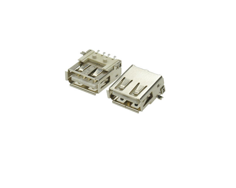 Gniazdo; USB A; 181E; USB 2.0; biały; powierzchnio