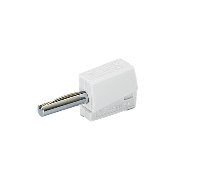 WTYK BANAN 4mm;SPRĘŻYNKOWY; WAGO;20A;42V;BIAŁY