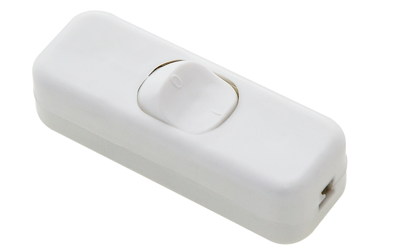 PRZEŁĄCZNIK PRZELOTOWY,DUŻY,BIAŁY LAMP 3A;250V;