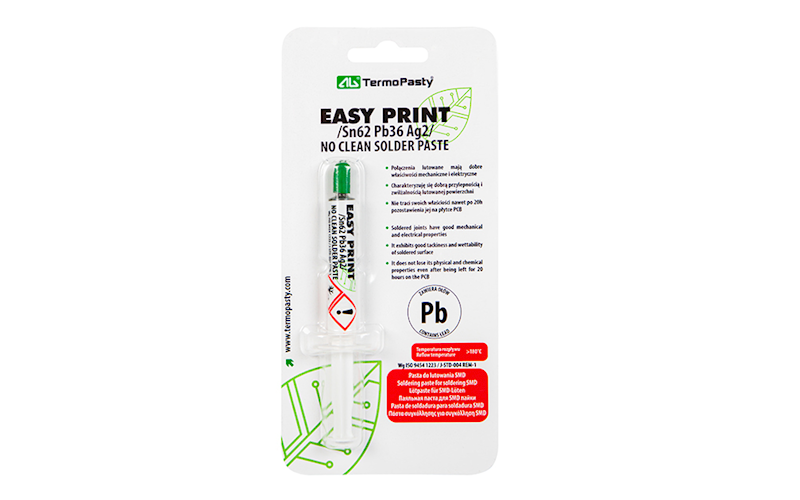 PASTA EASY PRINT;Sn62/Pb36/Ag2/1,4ml;AGT-023