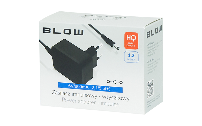 ZASILACZ IMP. 6V/800mA(+)DC5,5X2,1