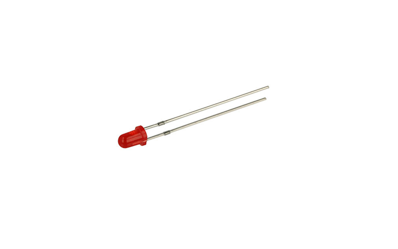 DIODA LED 3mm-CZERWONA;Uf=2.2V;If=20mA;Pbf