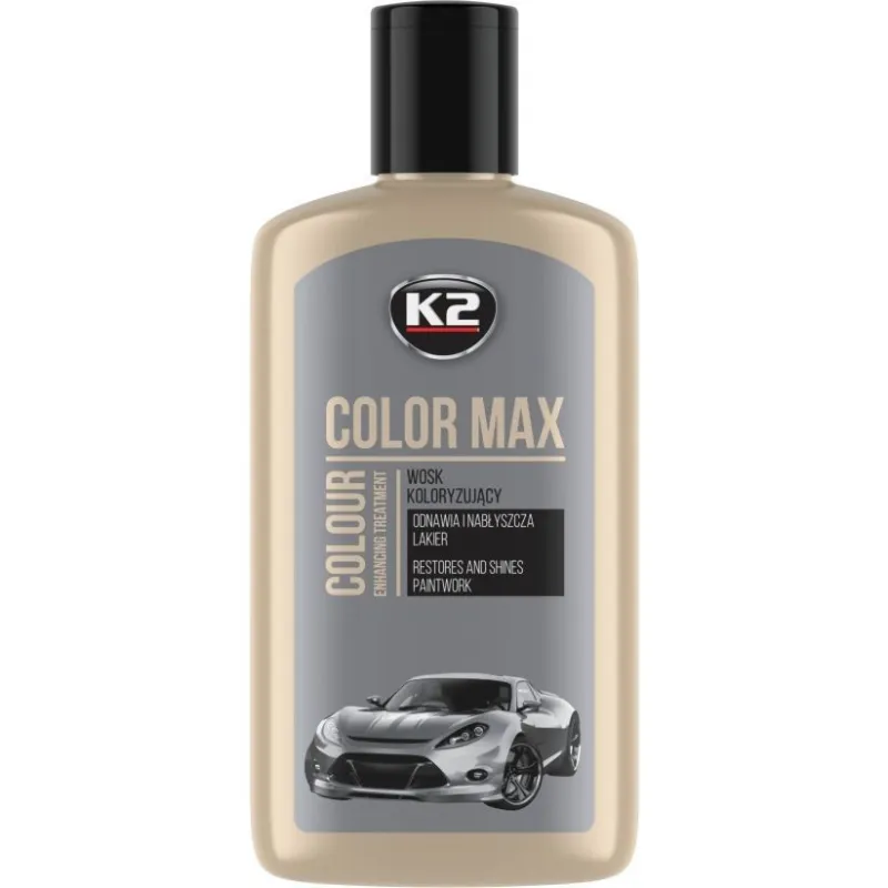 K2 COLOR MAX SREBRNY 250ML WOSK KOLORYZUJĄCY