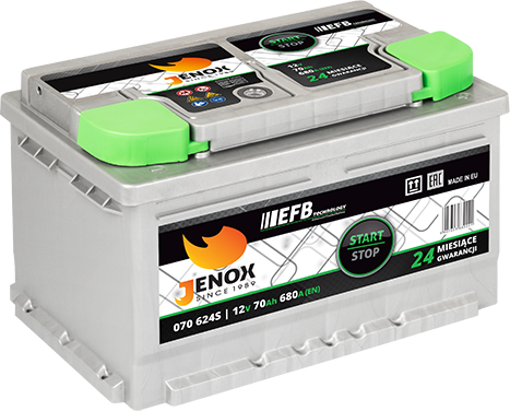AKUMULATOR JENOX 70AH EFB 680A 12V Start/Stop