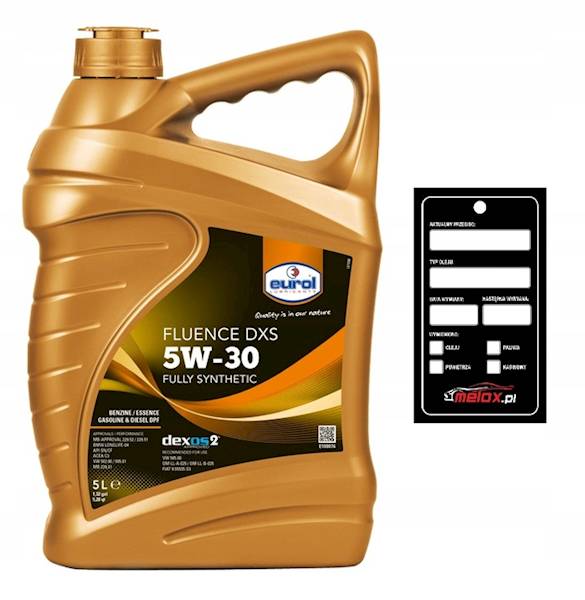 OLEJ EUROL FLUENCE DXS 5W30 5L
APOI SN/CF; ACEA A3/B4(07); ACEA C3(2012); GM Dexos2; VW 502.00, VW 505.00; VW 505.01; MB-Approval 229.51, MB-Approval 229.52; MB229.31; Ford m2C-917A; GM-LL-A-025/B-25; BMW Longlife-04