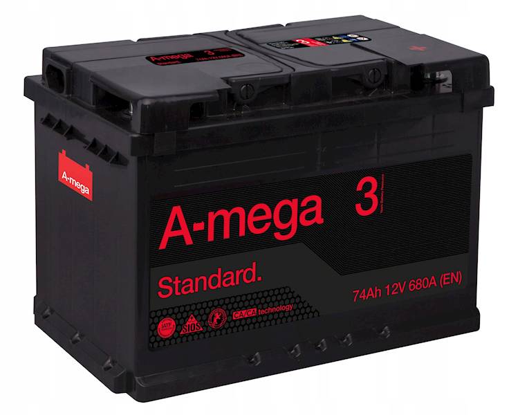 AKUMULATOR 74AH 680A A-MEGA Standard M3
