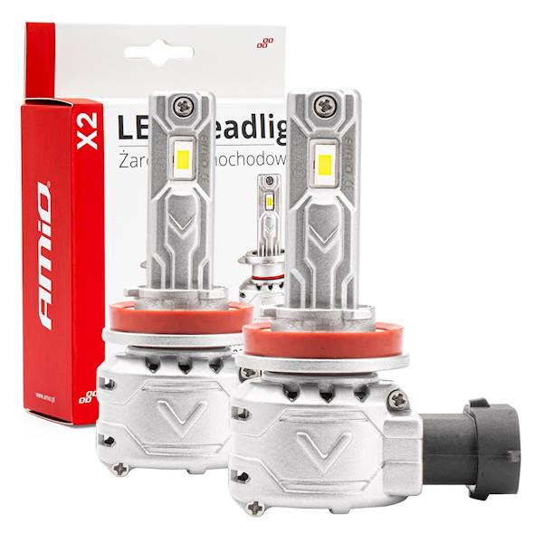 ŻARÓWKI AMIO LED H8/H9/H11 X2