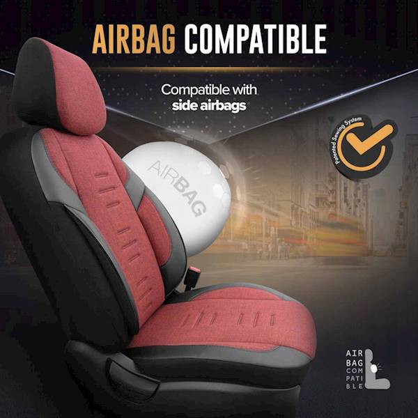 POKROWCE SAMOCHODOWE AMIO THRONE DESIGN MODEL 103 RED