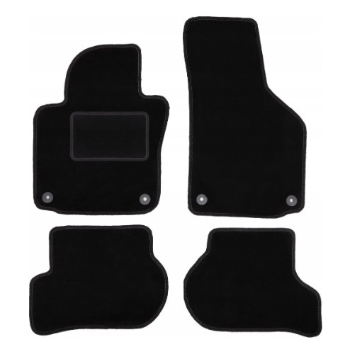 DYWANIKI SAMOCHODOWE WYCIERACZKI WELUROWE VW GOLF 5 03-08 /  GOLF 6 8-13 / SKODA OCTAVIA 2 04-11 /  SEAT LEON 2 05-12 5 PLUS  / AUDI TT 06-14 / VW EOS