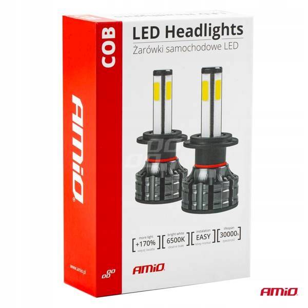 ŻARÓWKI AMIO LED H8/H9/H11 COB