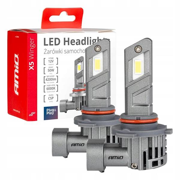ŻARÓWKI LED AMIO HB3 X5 WINGER 