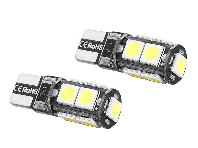 ŻARÓWKA LED CANBUS T10 9x5050 12V BIAŁA ZIMNA 