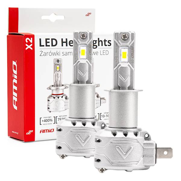ŻARÓWKI LED AMIO H3 X2  02971 CANBUS