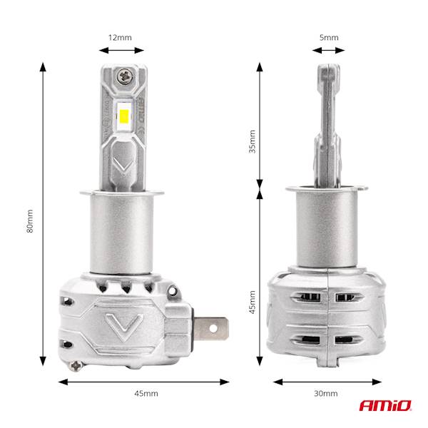 ŻARÓWKI LED AMIO H3 X2  02971 CANBUS