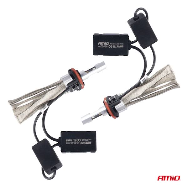 ŻARÓWI LED AMIO H15 FLEX+ CANBUS