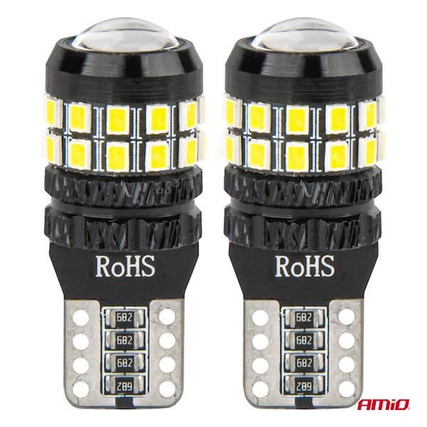 ŻARÓWKI LED AMIO CANBUS T10 W5W 12V 24V