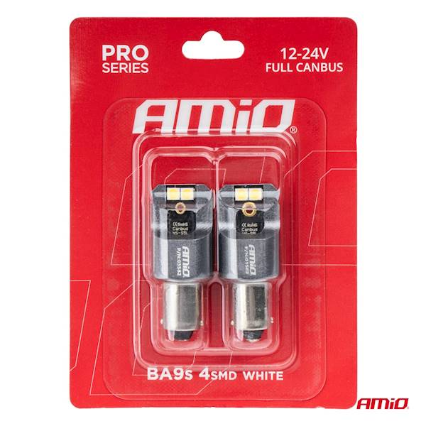 ŻARÓWKI LED AMIO BA9S 12-24V CANBUS T4W