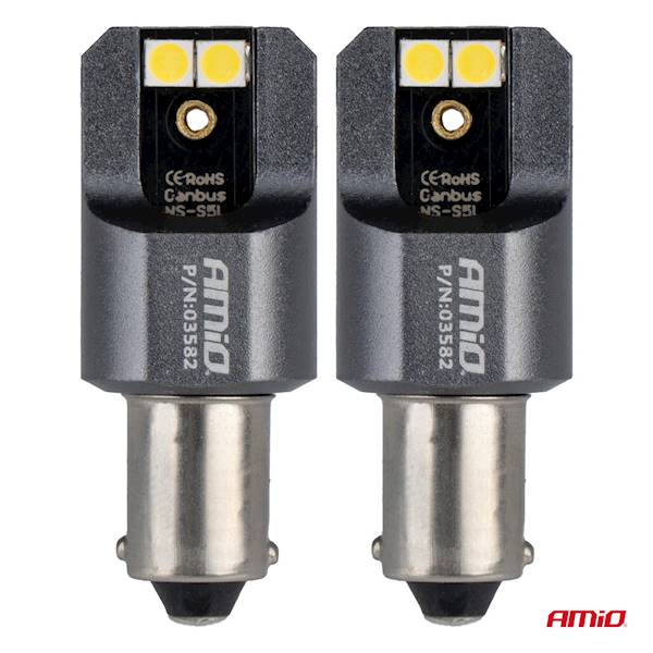 ŻARÓWKI LED AMIO BA9S 12-24V CANBUS T4W
