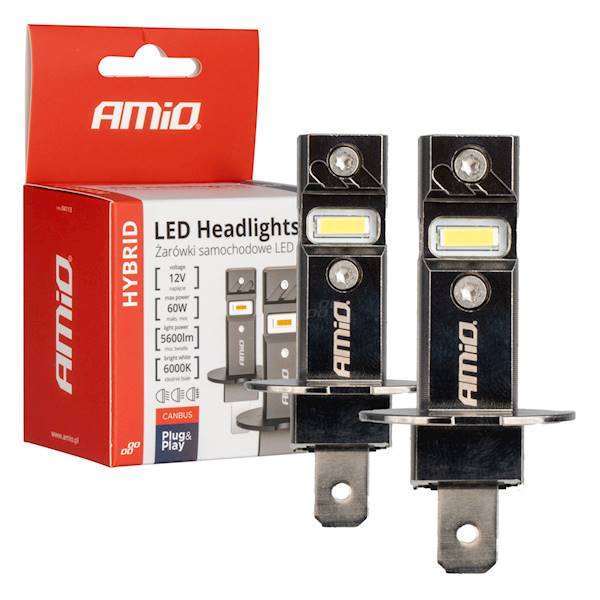 ŻARÓWKI LED AMIO H3 HYBRID CANBUS 