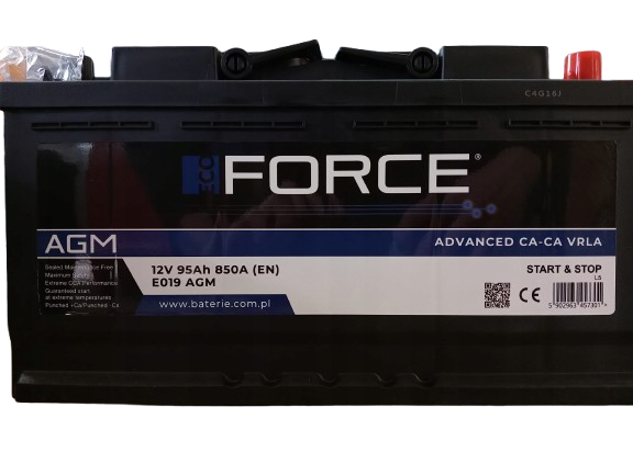 AKUMULATOR FORCE 95AH 850A 12V AGM START/STOP