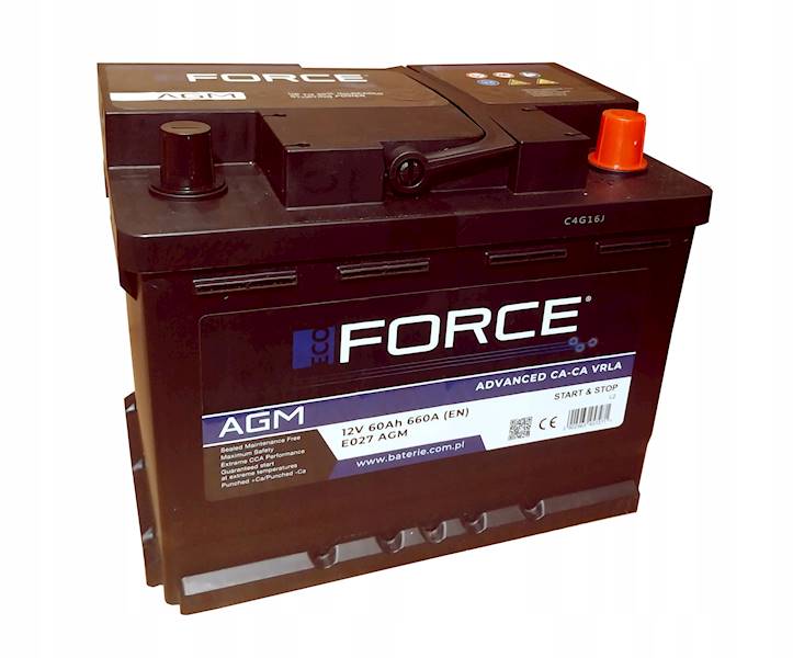AKUMULATOR FORCE 60AH 660A 12V AGM START/STOP