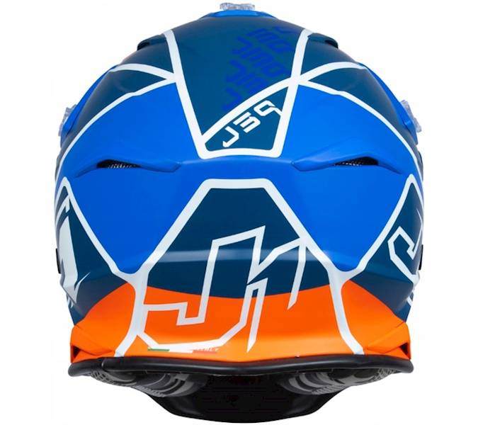 KASK JUST1 J39 THRUSTER BLUE ORANGE WHITE MATT M HOMOLOGACJA