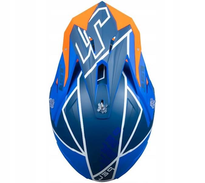 KASK JUST1 J39 THRUSTER BLUE ORANGE WHITE MATT L HOMOLOGACJA