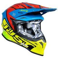 KASK JUST1 J39 THRUSTER FLUO YELLOW BLUE RED BLACK GLOSS L HOMOLOGACJA 