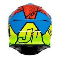 KASK JUST1 J39 THRUSTER FLUO YELLOW BLUE RED BLACK GLOSS XL HOMOLOGACJA 