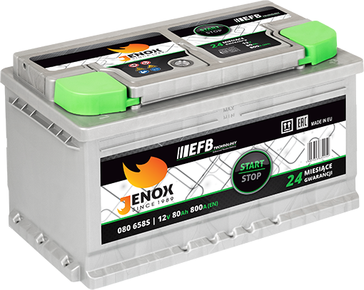 AKUMULATOR JENOX 80AH EFB 800A 12V Start/Stop