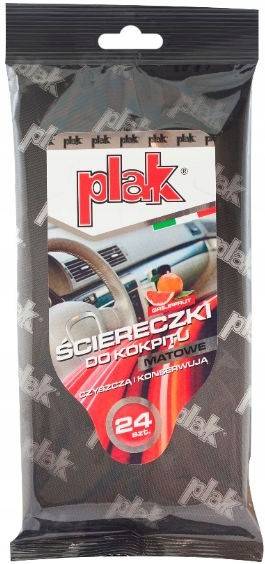 PLAK ŚCIERECZKI DO KOKPITU MATOWE GREJPFRUT 24 szt