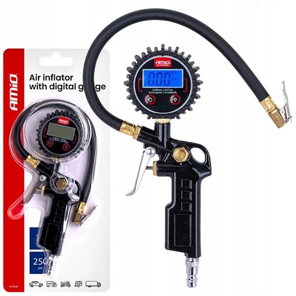 PISTOLET DO POMPOWANIA Z MANOMETREM CYFROWYM
