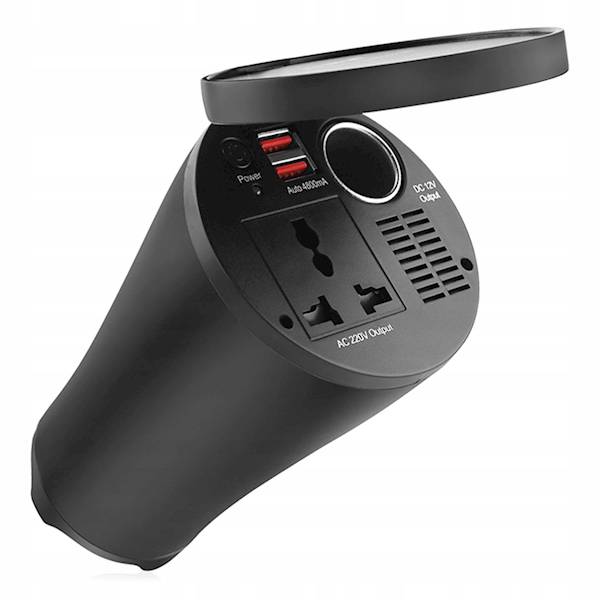 PRZETWORNICA PRĄDU AMIO 12V/230V 150W/300W 2XUSB PI02 DKKC