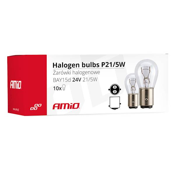 ŻARÓWKI  HALOGENOWE AMIO BAY15D P21/5W