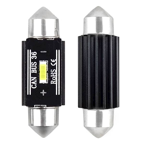 ŻARÓWKI LED CANBUS C5W C10W C3W 36MM WHITE 12/24V