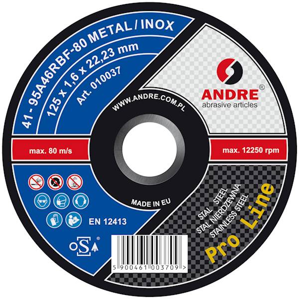 TARCZ DO CIĘCIA METALU PRO-LINE 125X1.6X22,23 
