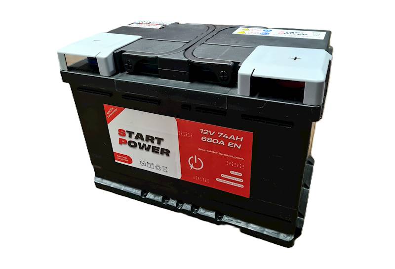 AKUMULATOR 74AH 680A 12V START POWER P+