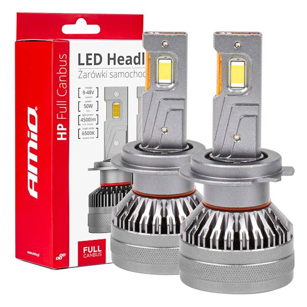 ŻARÓWKI LED AMIO HP FULL CANBUS H7 H18 12-24V