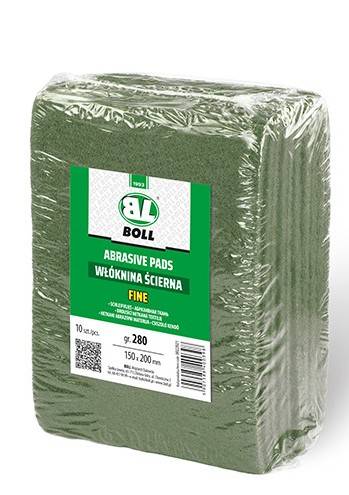 WŁÓKNINA ŚCIERNA BOLL "FINE" GR. 280 ZIELONA 150X200 MM 