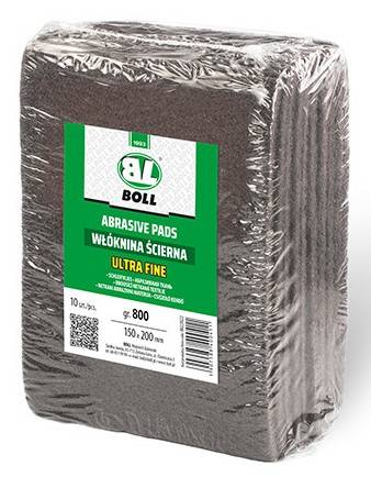 WŁÓKNINA ŚCIERNA BOLL "ULTRA FINE" GR. 800 SZARA 150X200 MM