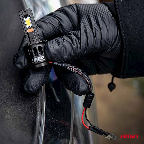 ŻARÓWKA AMIO H3 F25 LED PRO BLACK FULL CANBUS 12V/24V