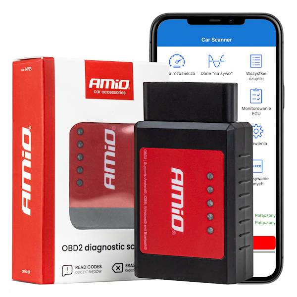 AMIO SKANER DIAGNOSTYCZNY OBD2 BT XL-OBDII