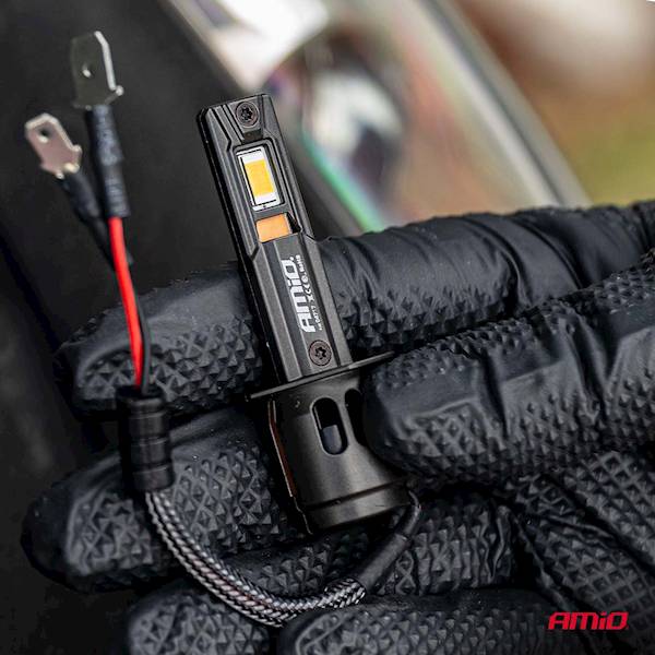 ŻARÓWKI SAMOCHODOWE LED F25 PRO BLACK FULL CANBUS H1 68W 12V 24V  AMIO