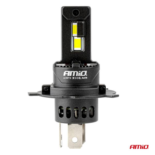 ŻARÓWKI SAMOCHODOWE LED F25 PRO BLACK FULL CANBUS H4 H19 70W 12V 24V AMIO