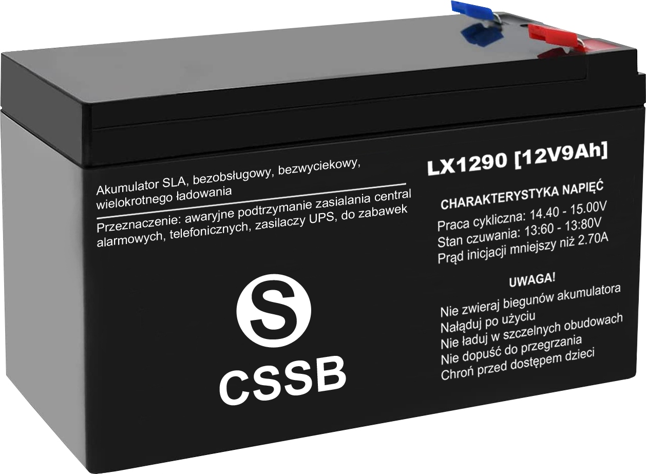 AKUMULATOR PRZEMYSŁOWY LAMEX ŻELOWY 12V 9AH LX1290TMT