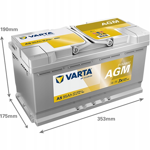 AKUMULATOR VARTA DYNAMIC 95AH 850A AGM