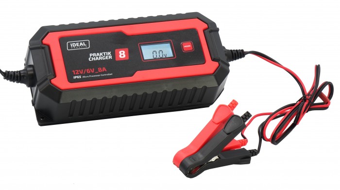 PROSTOWNIK ŁADOWARKA PRAKTIK CHARGER 8 LCD 6/12V