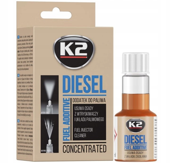 K2 DIESEL 50ML DODATEK DO CZYSZCZENIA WTRYSKÓW DIESEL T312