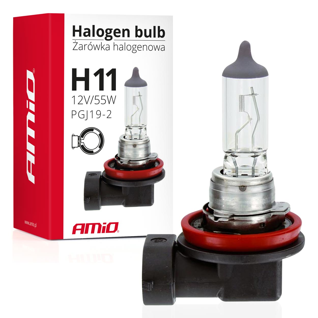 ŻARÓWKA AMIO H11 12V 55W